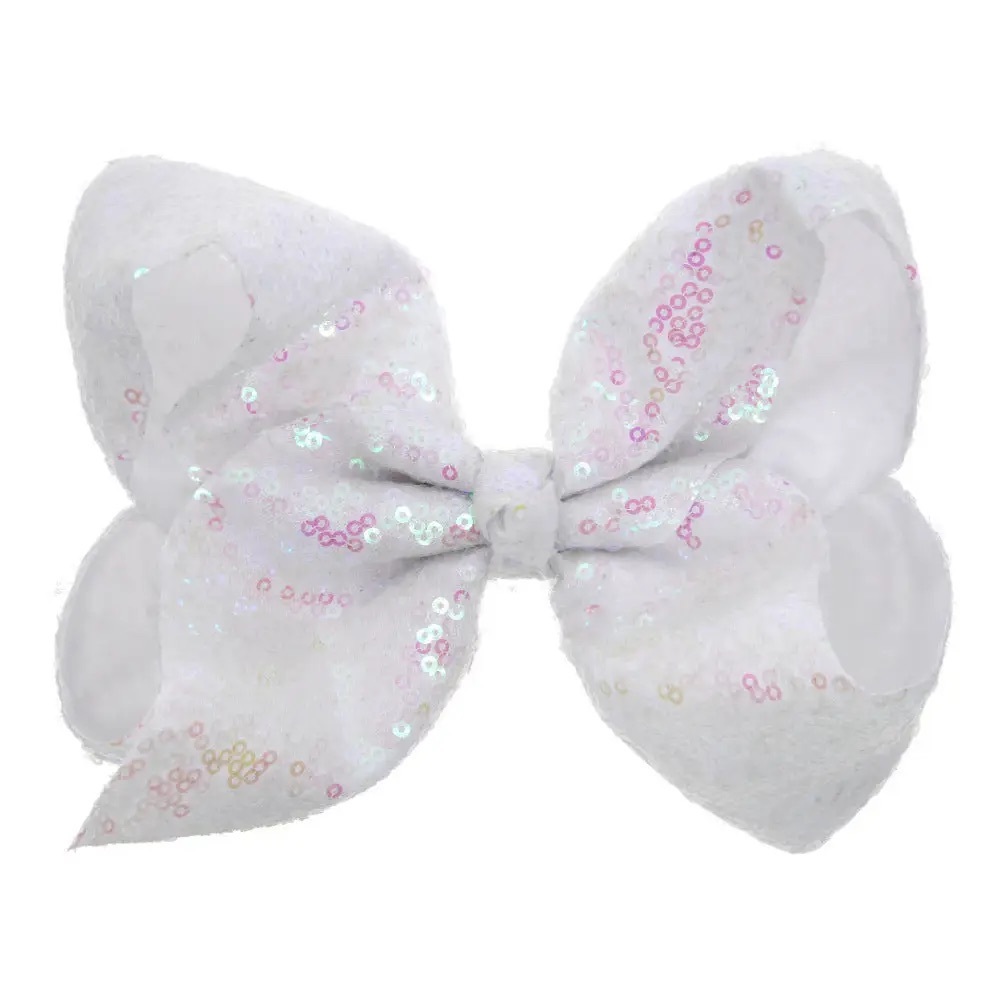 Hairbow Sequin: 8" Jumbo, alligator clip, NEW